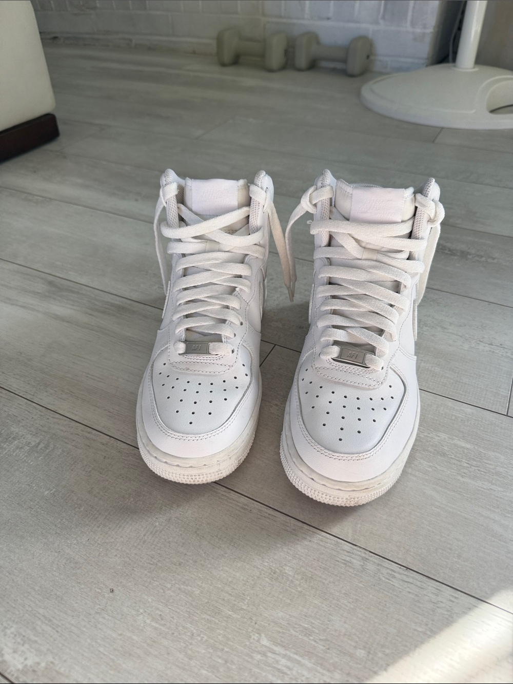 Nike White Women's High-Top Sneakers